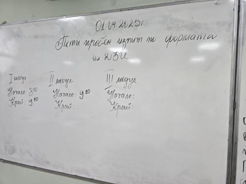 Пробно ДЗИ